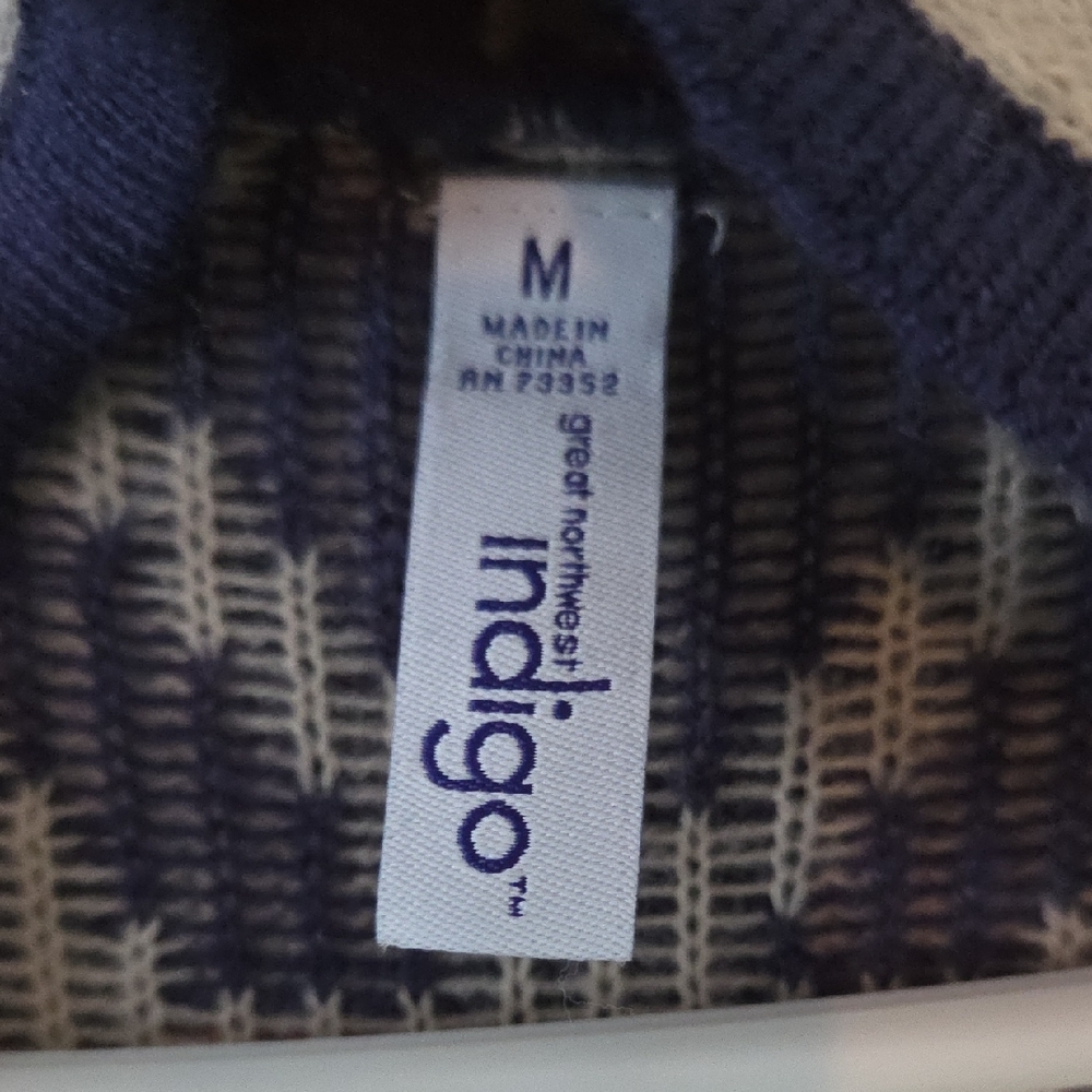 Indigo Multicolor Patterned Hoodie - Picture 2 of 4